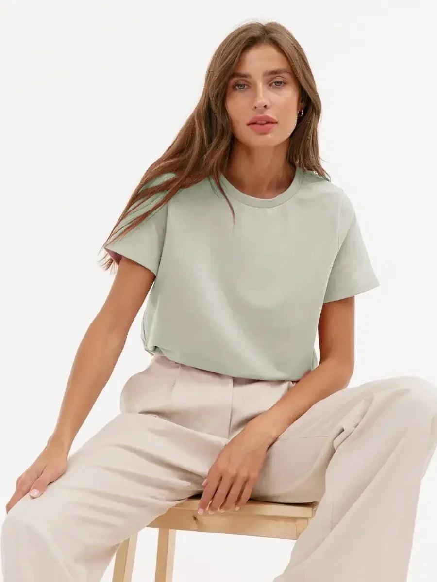 100% Cotton Women's T-shirt Summer