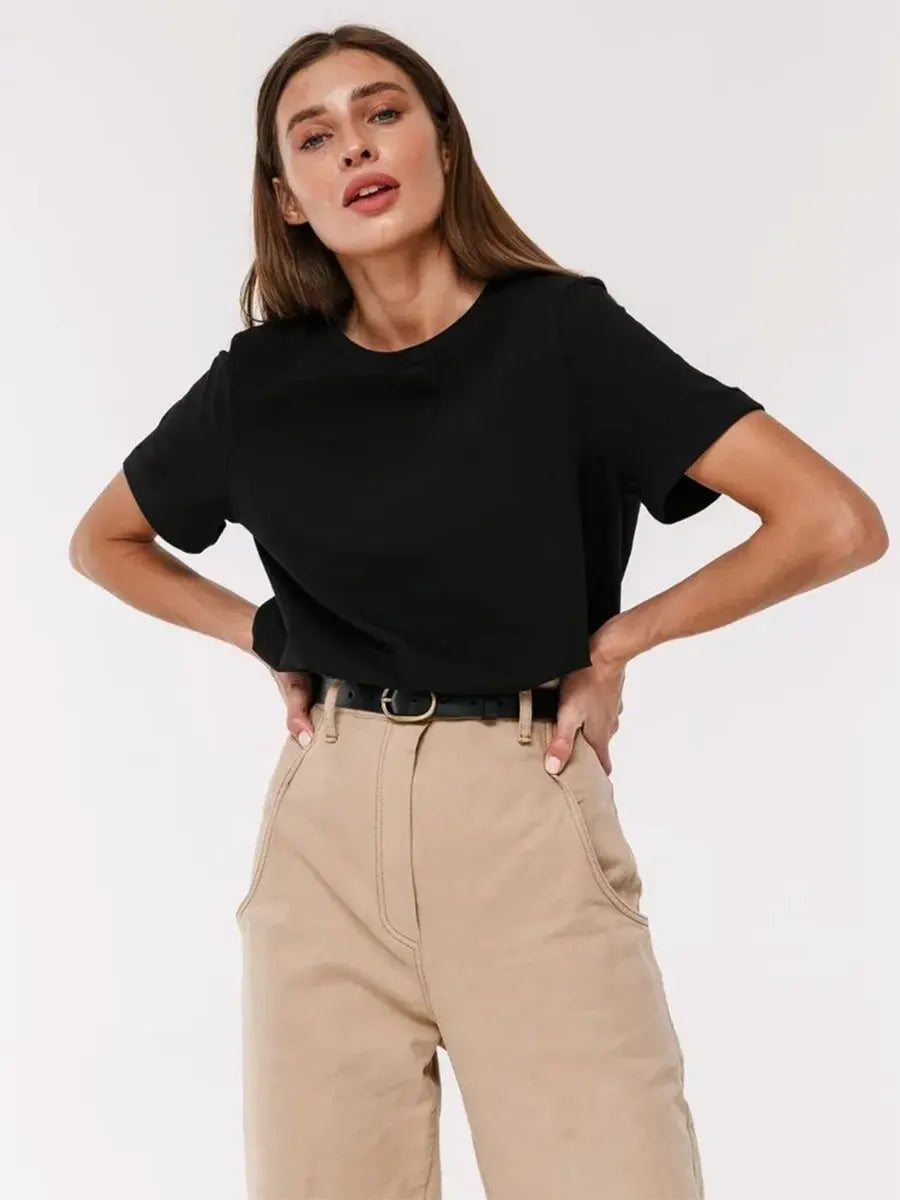 100% Cotton Women's T-shirt Summer