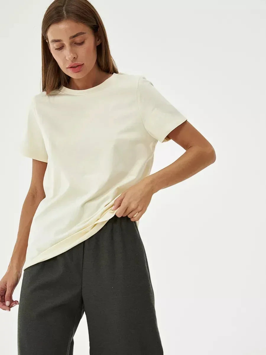 100% Cotton Women's T-shirt  Summer