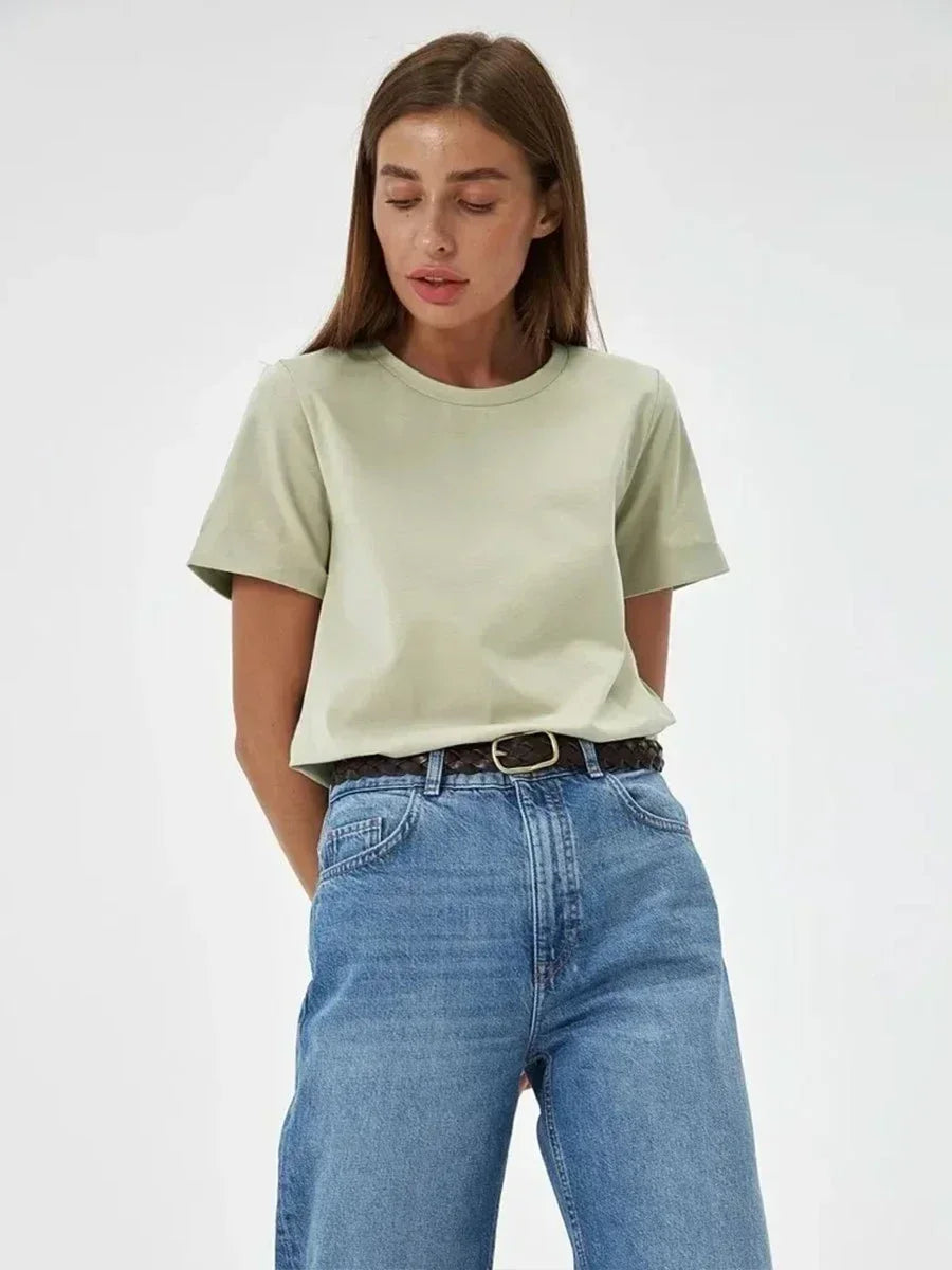 100% Cotton Women's T-shirt  Summer