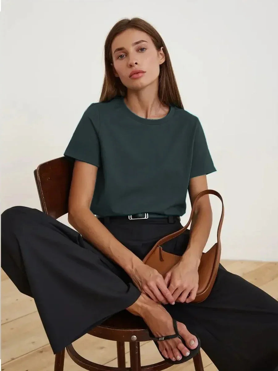 100% Cotton Women's T-shirt  Summer