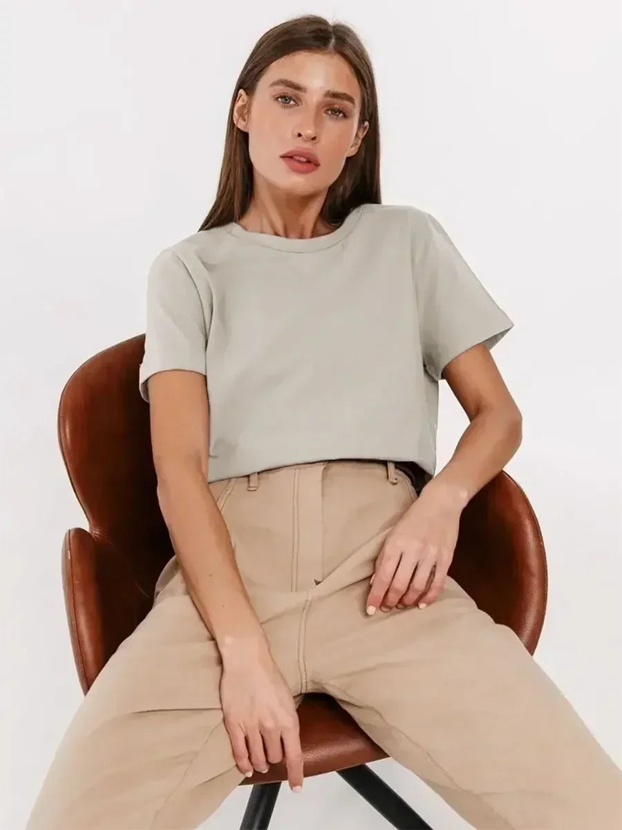 100% Cotton Women's T-shirt  Summer
