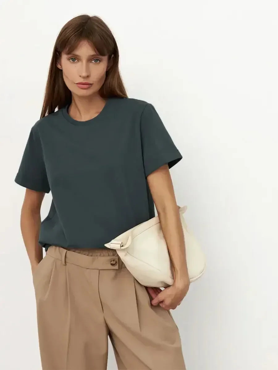 100% Cotton Women's T-shirt  Summer