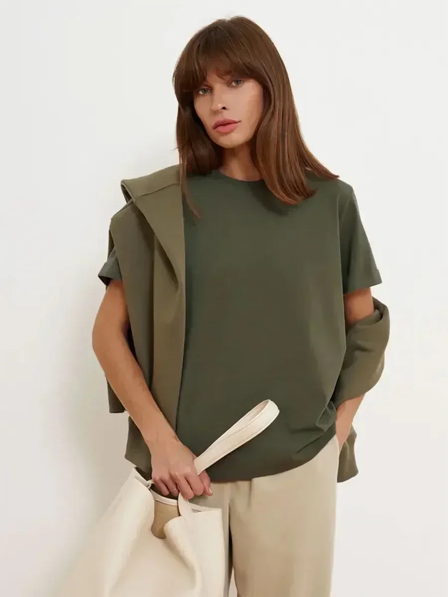 100% Cotton Women's T-shirt  Summer