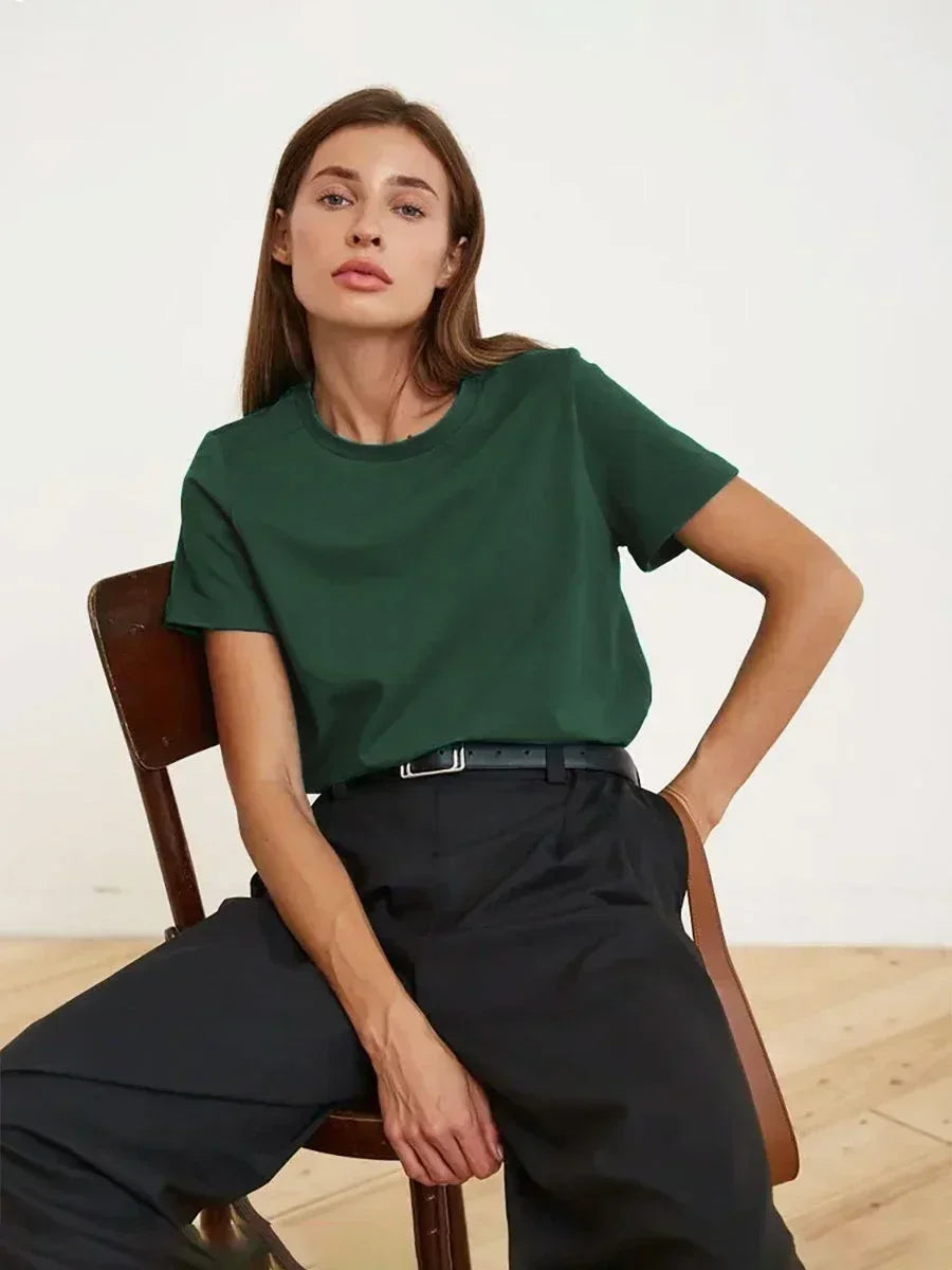 100% Cotton Women's T-shirt  Summer