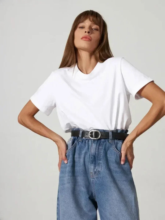 100% Cotton Women's T-shirt  Summer