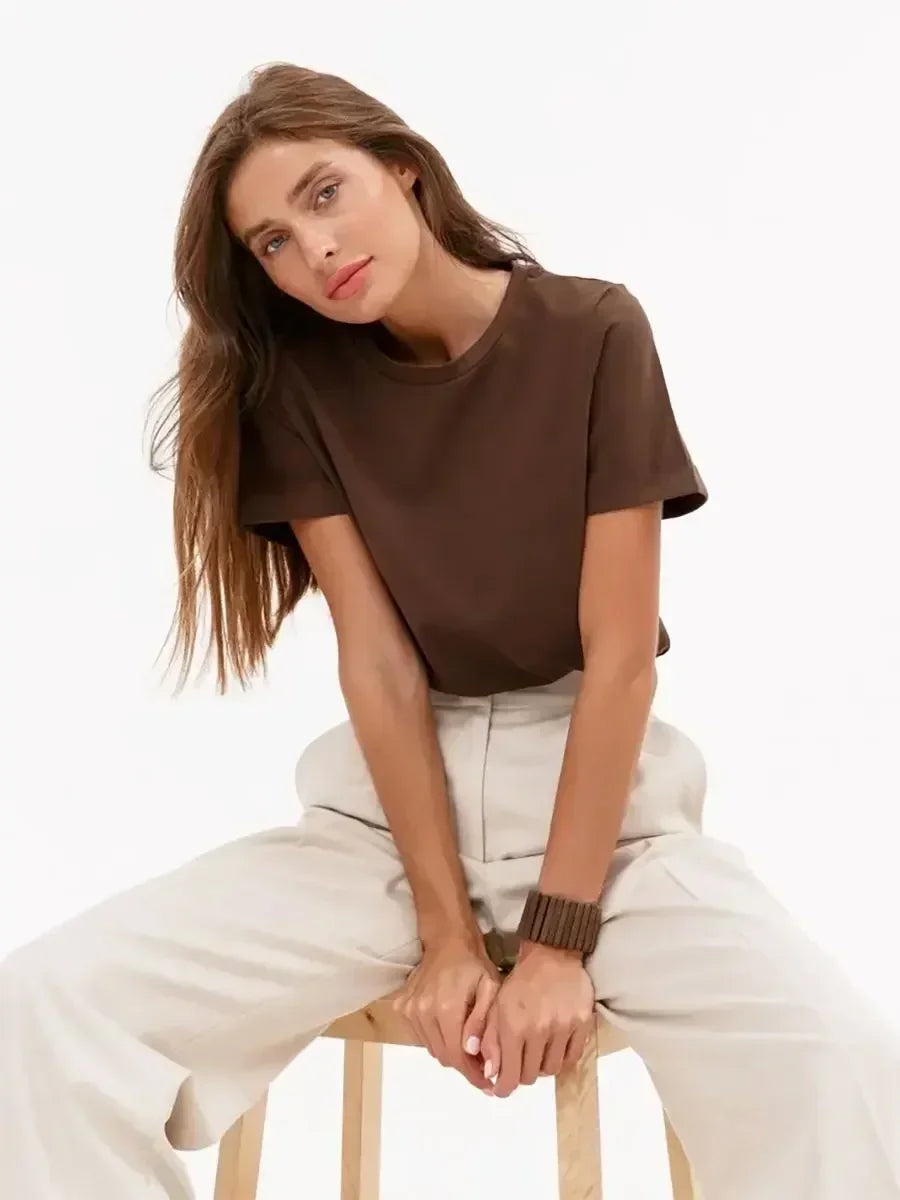 100% Cotton Women's T-shirt  Summer