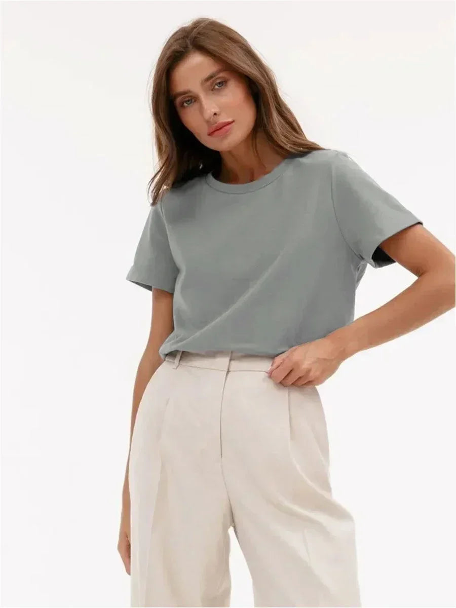 100% Cotton Women's T-shirt  Summer