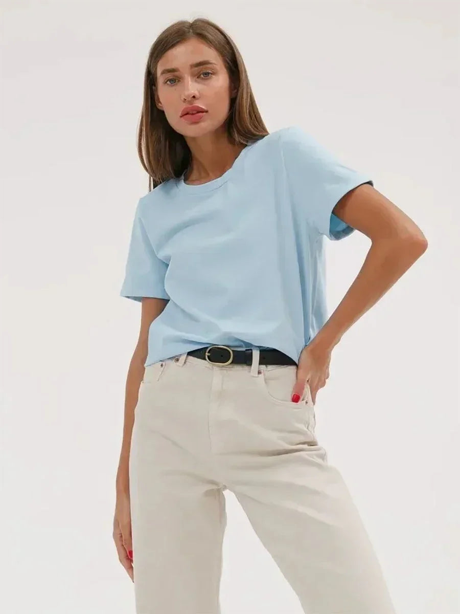 100% Cotton Women's T-shirt  Summer
